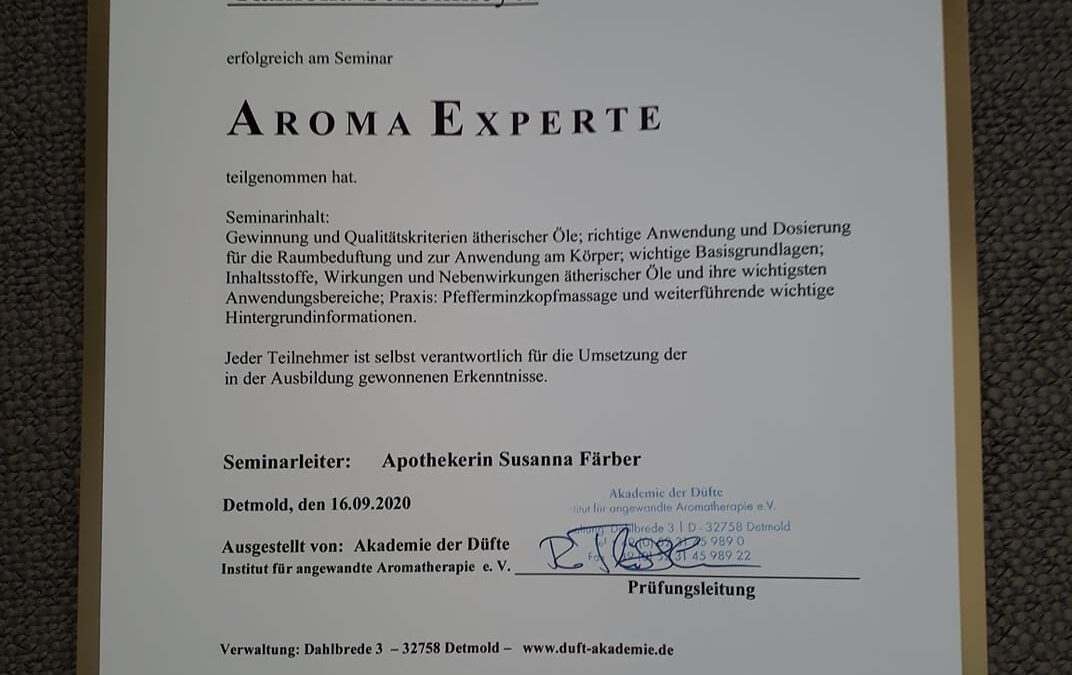 Ausbildung zur Aroma-Expertin
